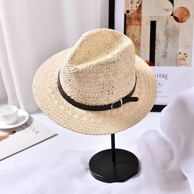 Шляпа от солнца Seioum Пляжная соломенная шляпа для мужчин и женщин с УФ-защитой 2020 |