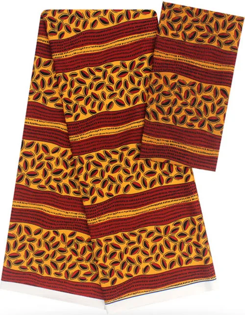 Натуральная шелковая ткань шифоновая 2 + 4 ярдов Африканский Шелковый воск Дубай