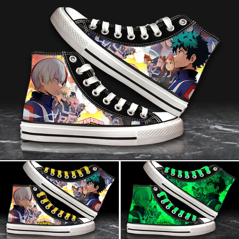 Аниме Мой боку нет героев Академия ночное освещение плимсоллы холщовая обувь