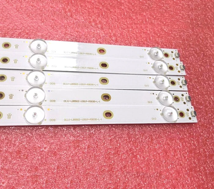 

5pcs/lot led backlight strip 10lamps for phil ico 55PUF6650 CEJJ-LB550Z-10S1P-M3030-L