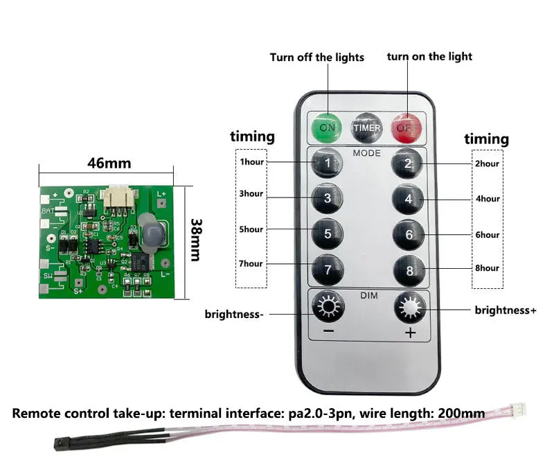 Солнечный светильник печатная плата с пультом дистанционного управления