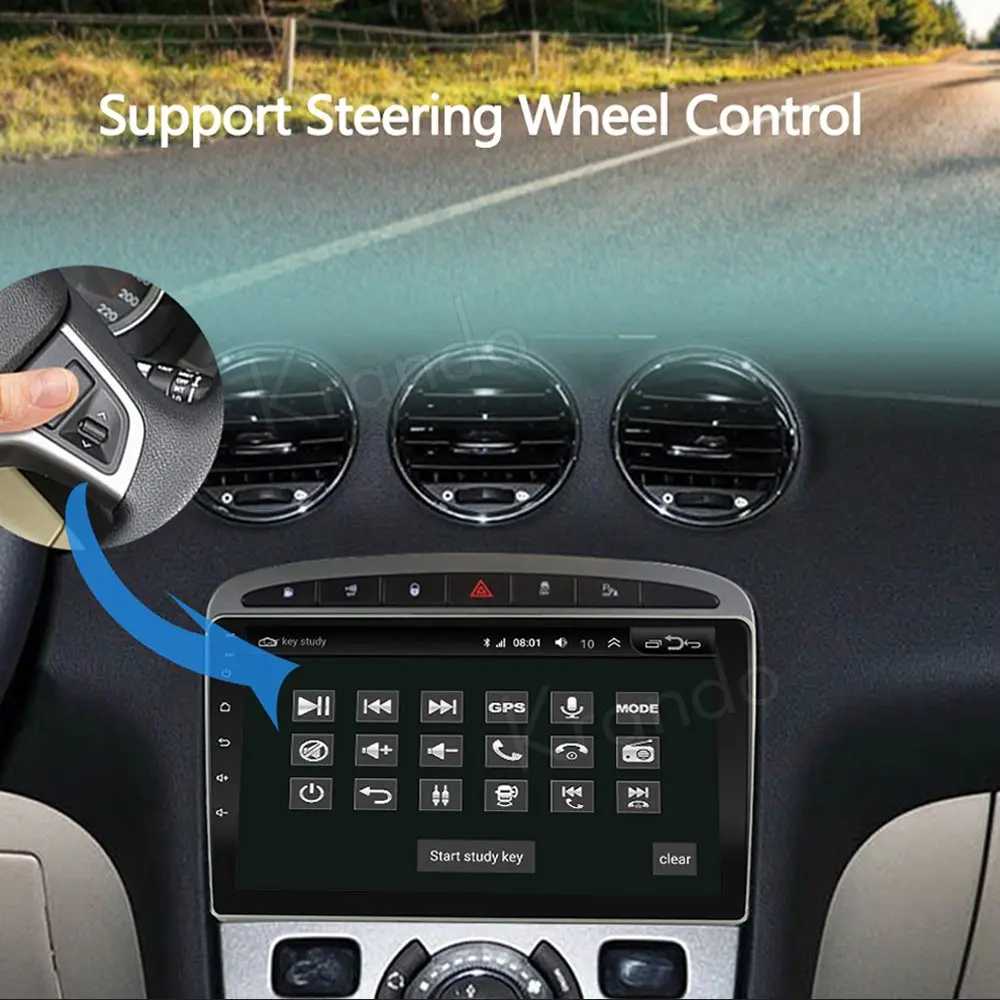 Krando Android 10 0 9 &quotIPS полный сенсорный автомобильный мультимедийный радио для Peugeot 408
