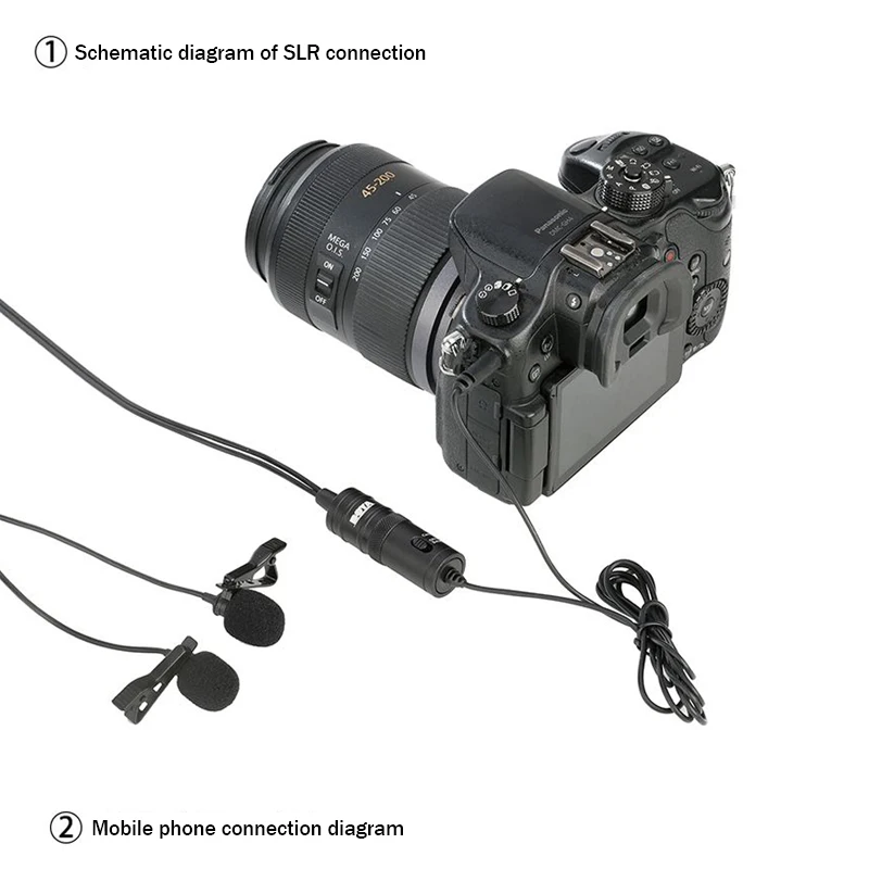 BOYA петличный микрофон камера видеорегистратор для телефона смартфона Canon Nikon DSLR