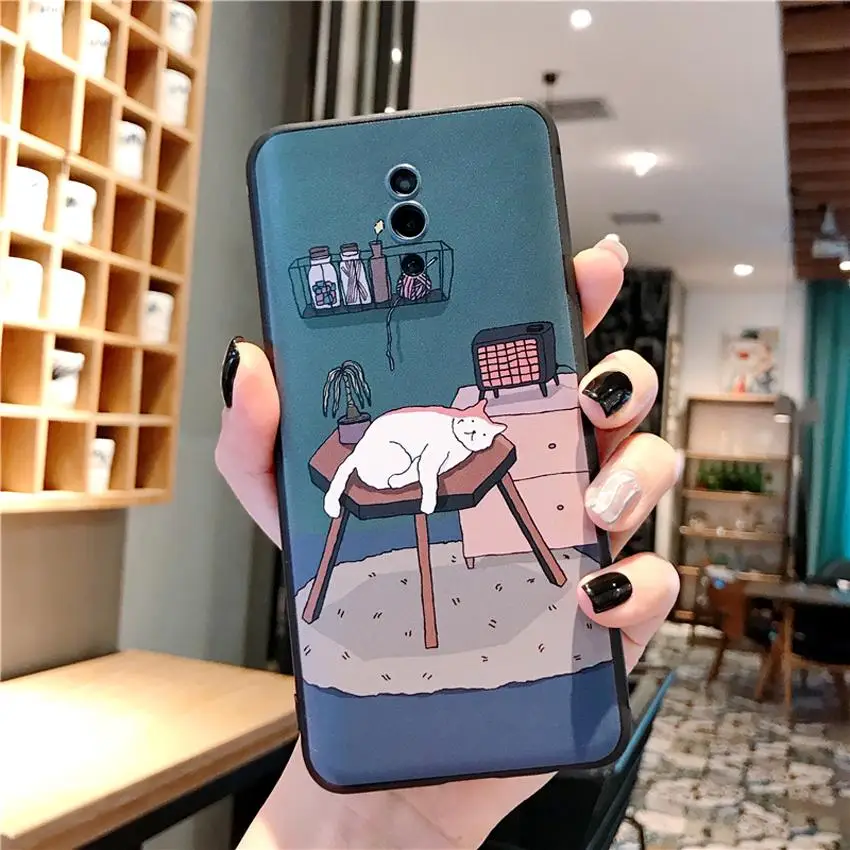 Easybyz силиконовый чехол для OPPO Reno мягкие ТПУ чехлы из с цветочным рисунком задняя