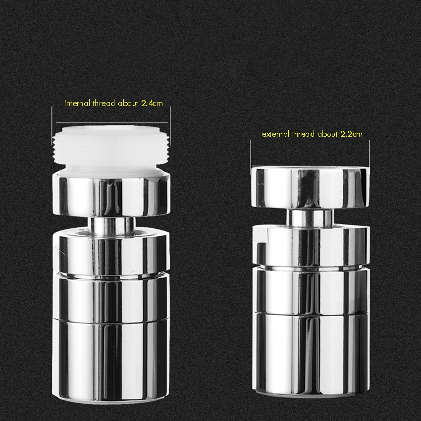 360 Degree Rotating Faucet Sprayer 2- Mode Water Saving Aerator Kitchen Extender for 22mm/24mm Thread Round Interface | Дом и сад