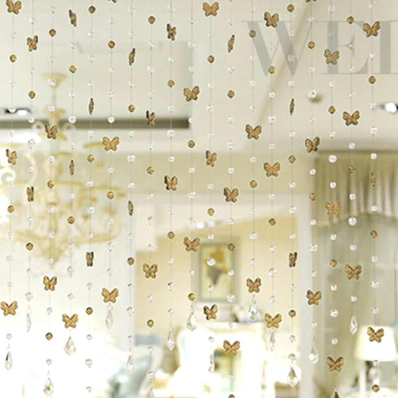 1 шт. Женская штора из бисера Хрустальная стеклянная Роскошная для гостиной