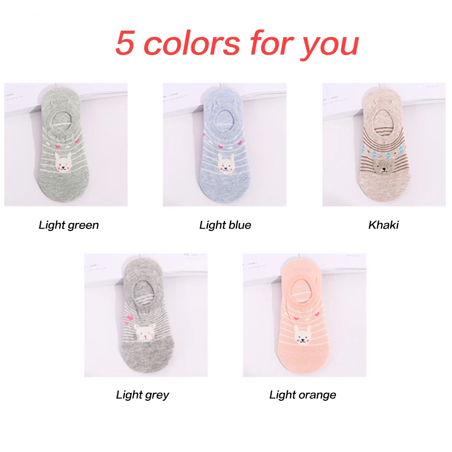 Носки женские хлопковые с забавным рисунком Банни медведя кота |