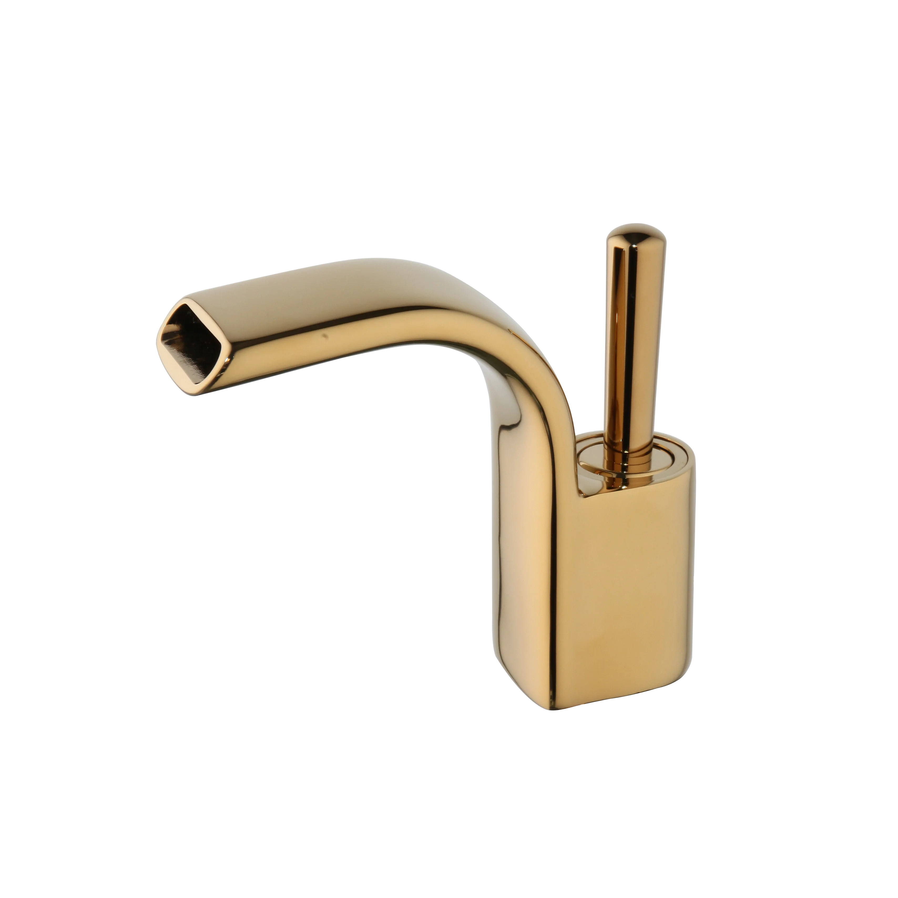 

Gold Brass Waterfall Bathroom Basin Sink Faucet Single Lever 1 Hole Mixer Taps