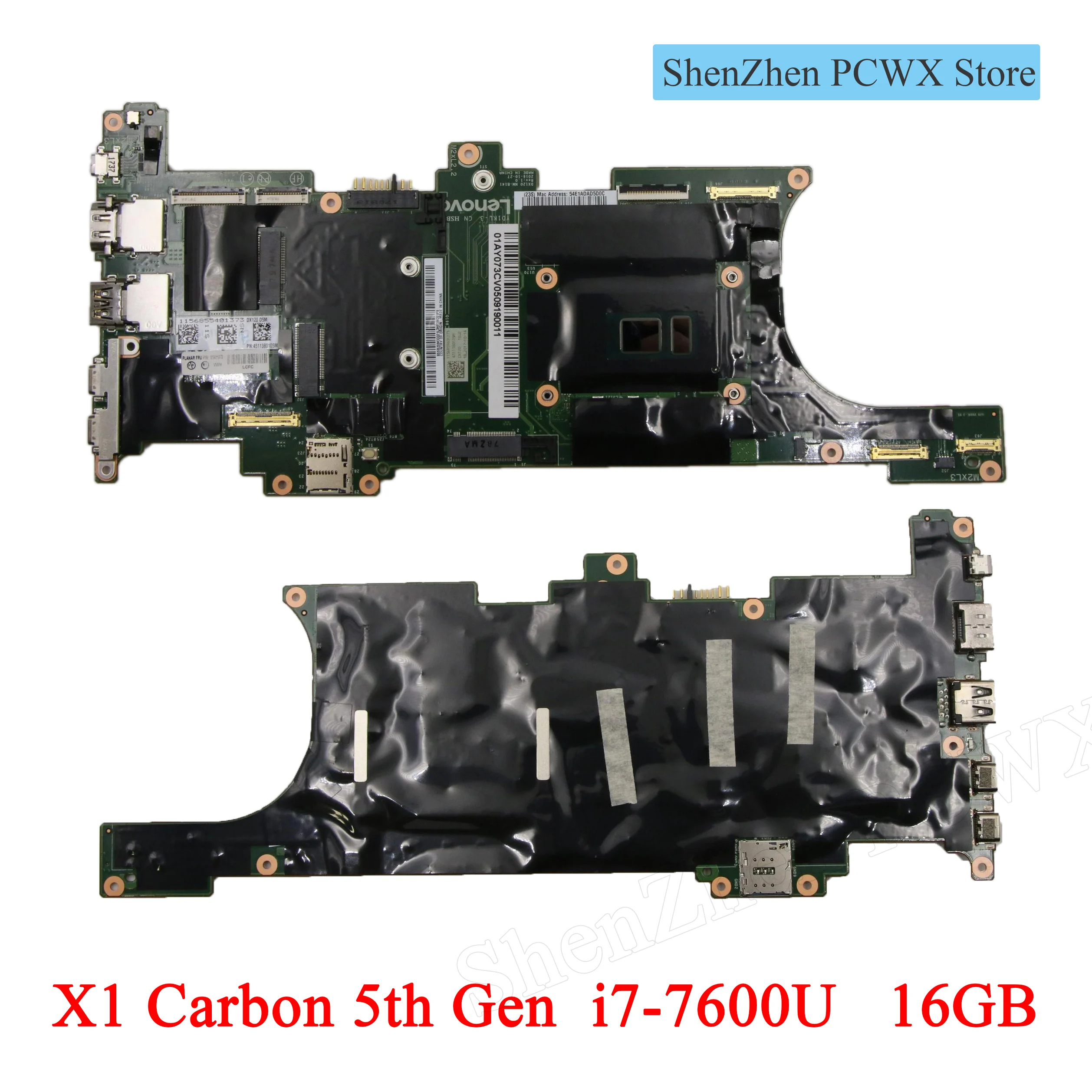 01AY073 для X1 Carbon 5 го поколения Kabylake 20HR 20HQ ноутбук ThinkPad Встроенная Материнская Плата