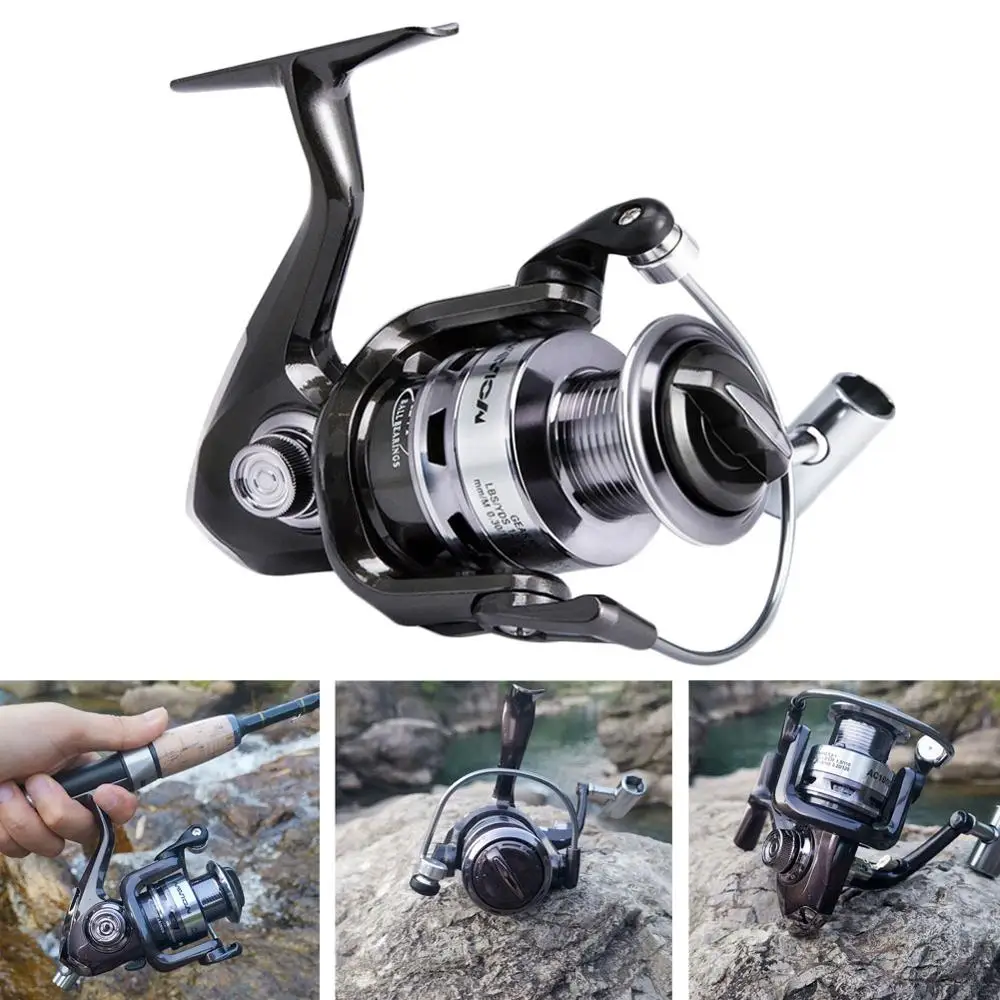 

Sougayilang All Metal Spool Spinning Reel 13+1BB Double Spool Fishing Reel 8KG Max Drag 5.1:1 5.5:1 Gear Ratio Carp Fishing Reel