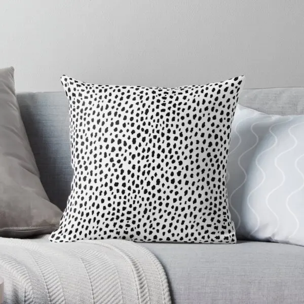 

Dalmatian Spots (blackwhite) Throw Pillow Cover Print Pillow Case Waist Cushion Cover Wedding Bed Decor