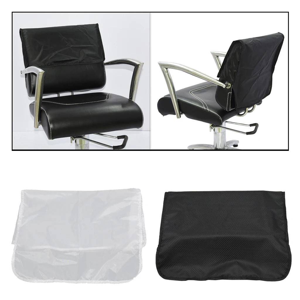 

Professional Salon Baber Hairdressing Chair Back Covers Clear Black 19' Salon Barber Chair Back Covers Square Black Clear