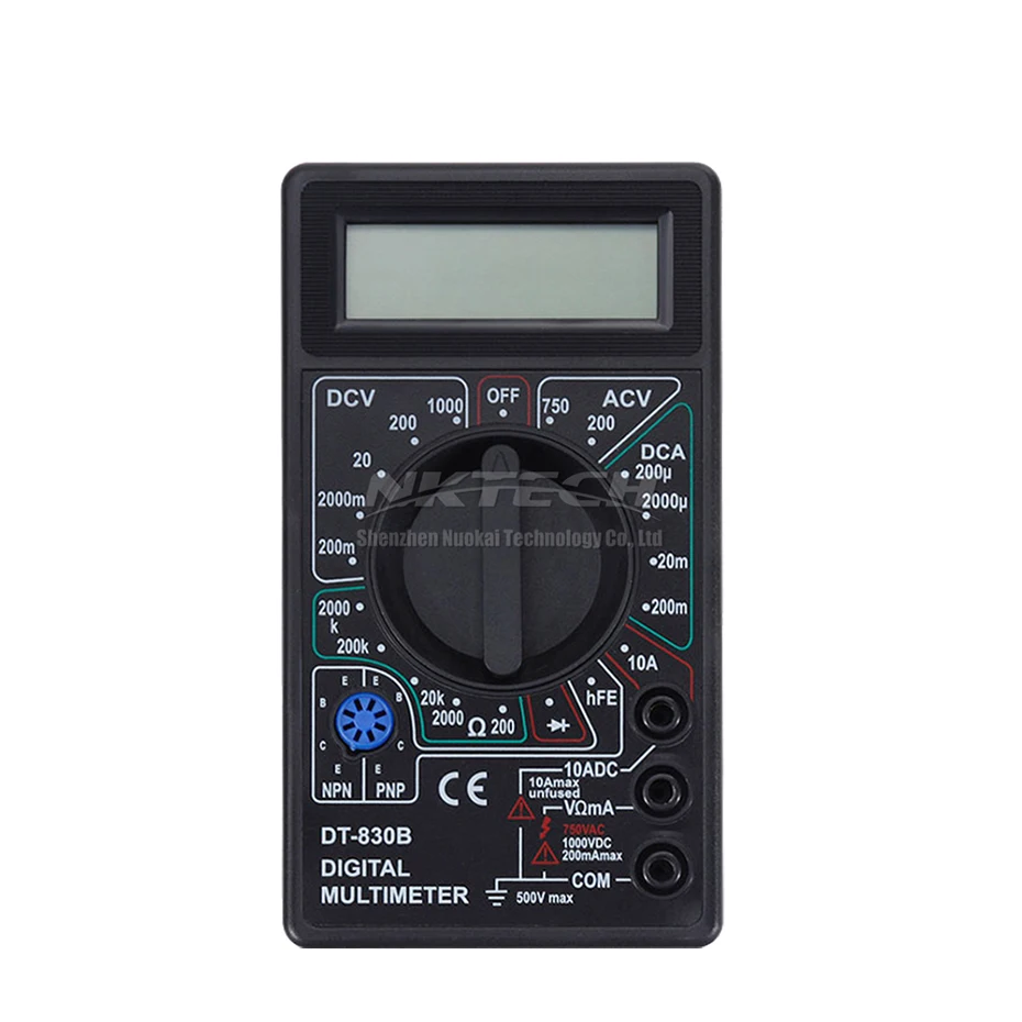 NKTECH DT830B мини ЖК-дисплей цифровой мультиметр электрический Вольтметр Амперметр Омметр AC/DC 750/1000 в Ампер Вольт Ом тестер мультиметра