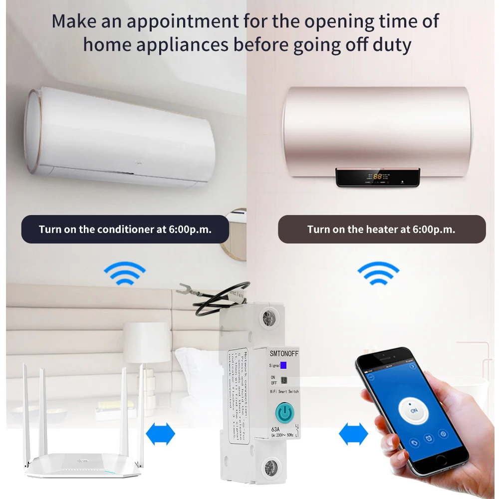 eWelink WiFi circuit breaker Smart din rail switch timer no meter remote control voice Alexa and google for Home | Обустройство дома