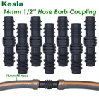 КАПЕЛЬНАЯ муфта KESLA, 10 шт., 16 мм, прямой соединитель для микроорошения, 12 дюйма, полиэтиленовая труба, шланг для микрополива сада