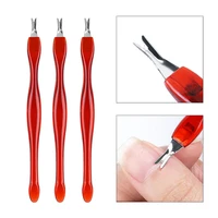 5pc stainless steel cuticle pusher nail art fork manicure tool for trim dead skin fork nipper pusher trimmer cuticle remover