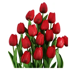 Color 10pcs/lot Tulip Artificial Flower Fake Flower Real Touch Bouquet for Wedding Party Home Outdoor Decor Fast Delivery #M