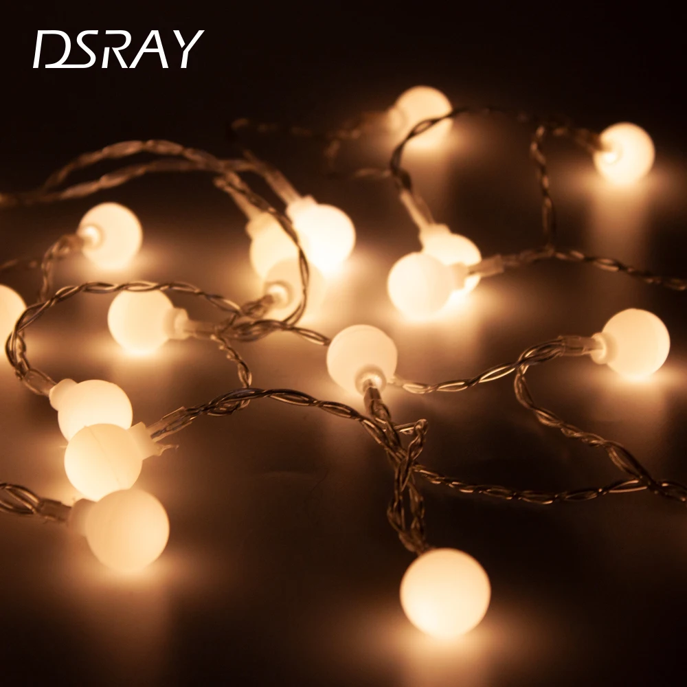 Рождественская светодиодная гирлянда с питанием от батарейки AA уличная Водонепроницаемая