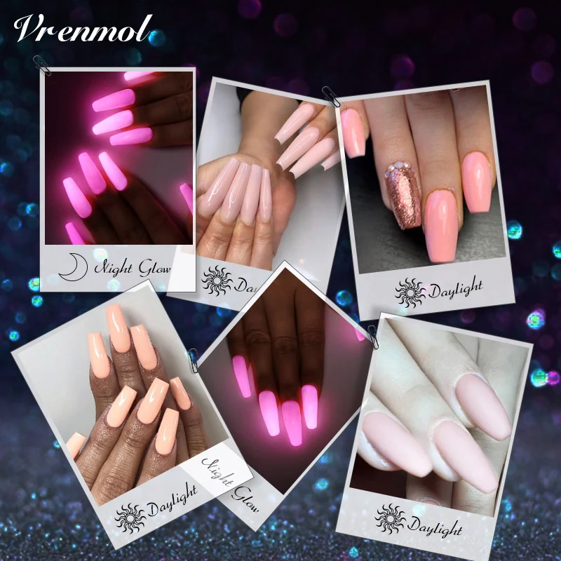 Vrenmol неоновый Гель-лак для ногтей красочный светящийся в темноте гель лак Сделай