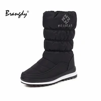brangdy 2021 womens winter snow boot knee high platform wedge warm boot for woman warm plush shoe 36 41 plus velvet snow boots