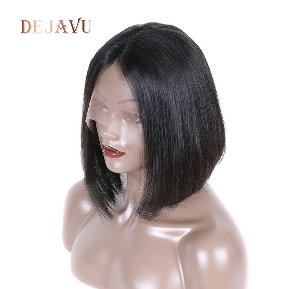 Dejavu Bob Wig Brazilian Hair Lace 13*4 Closure Frontal Wigs Short 100% Human Straight Non Remy | Шиньоны и парики
