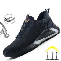 work safety shoes men indestructible sneakers work shoes male security steel toe shoes puncture proof work sneakers safety boots