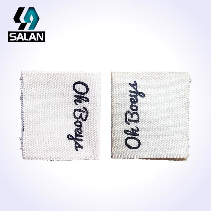 Пользовательские хлопчатобумажные тканевые печатные швейные этикетки для