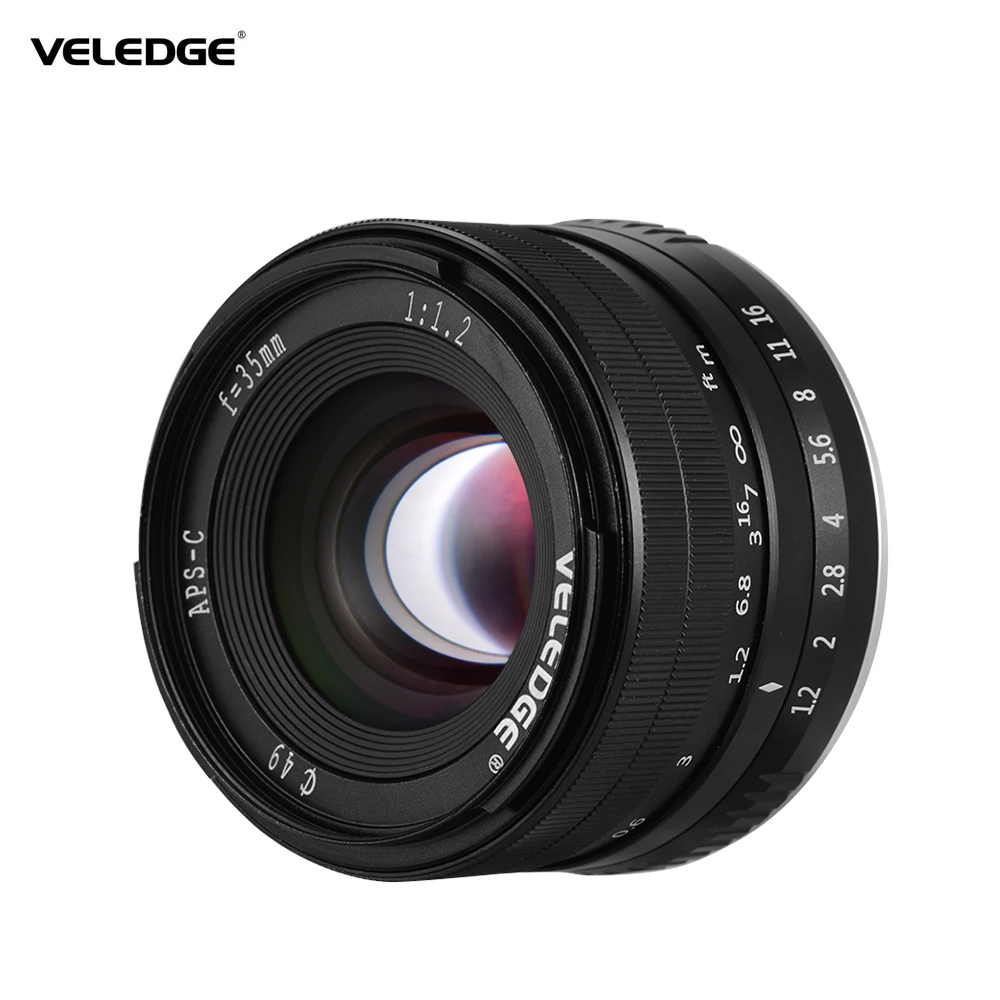 Объектив VELEDGE 35 мм F/1 2 с широкой диафрагмой стандартный объектив MF 0 25 м для Fuji Fujifilm