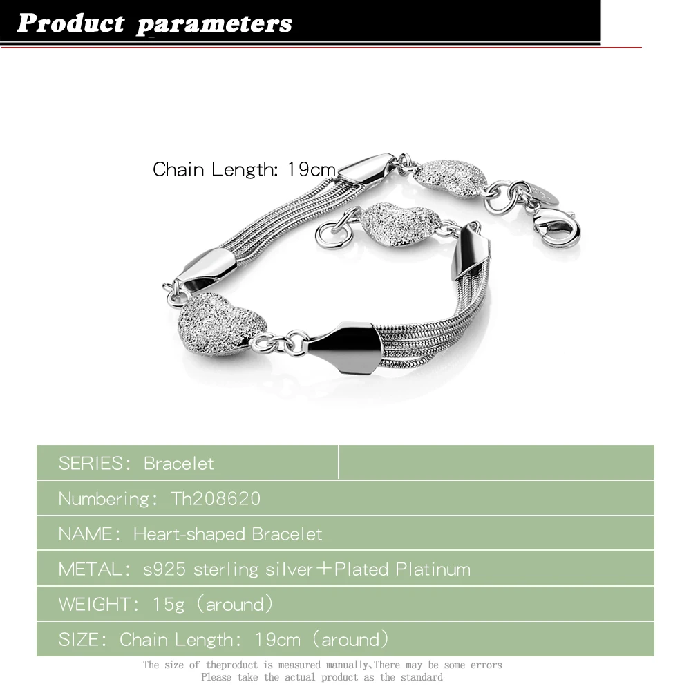 Женский браслет из серебра 925 пробы в стиле панк| |