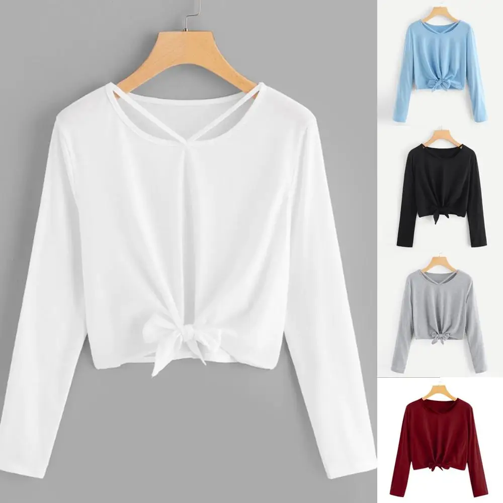 

Sweatshirt Sexy ONeck Solid Knitwear Shirts Winter Long Sleeve Sweatshirts Women Hollow Out Bandage Pullovers Knit SH3