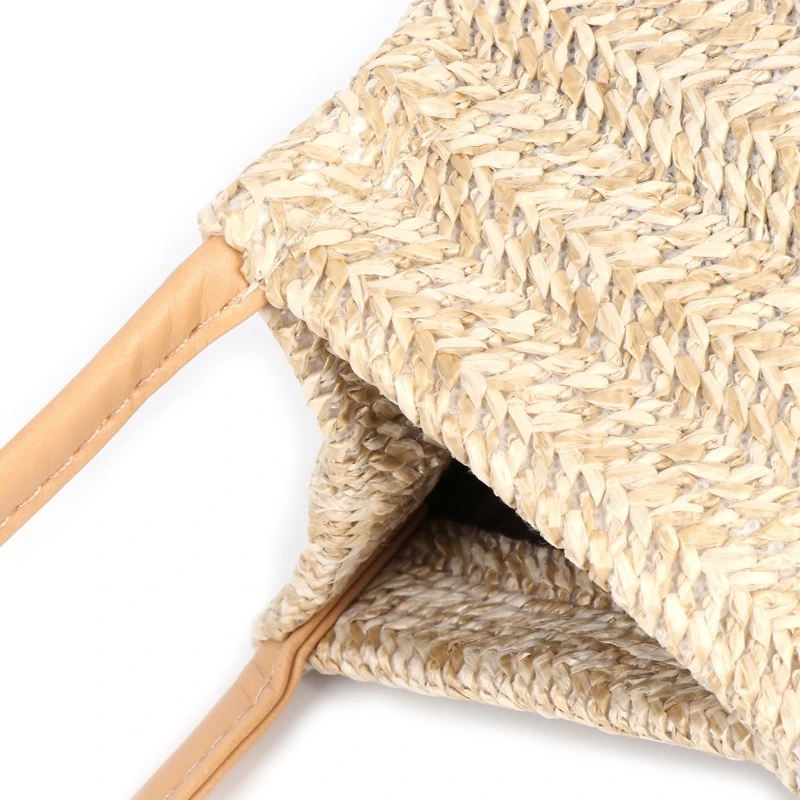 

Handmade Women Straw Woven Beach Tote Summer Shoulder Bag Shopping Handbag New H8WD