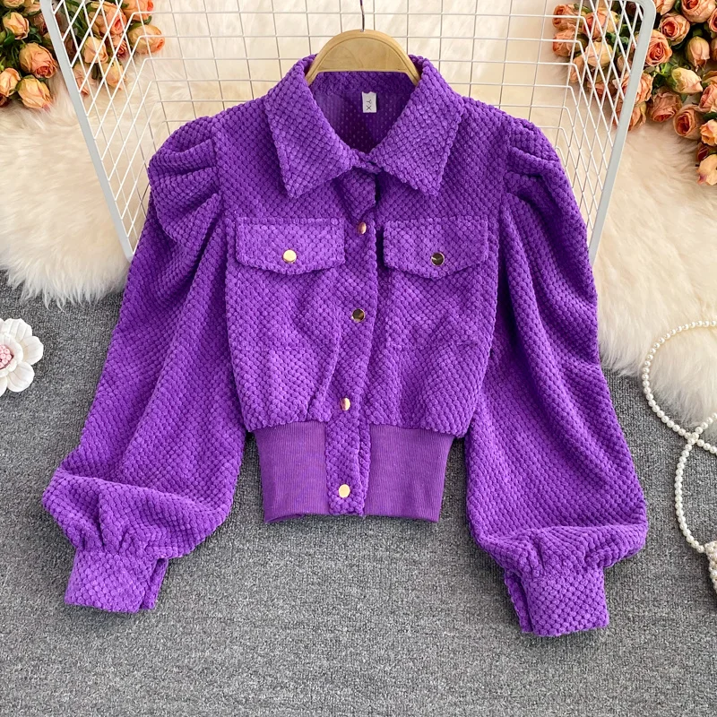 

Женский короткий кардиган с длинным рукавом, Осенний облегающий однобортный Кардиган в Корейском стиле для девушек, Женский Универсальный ...