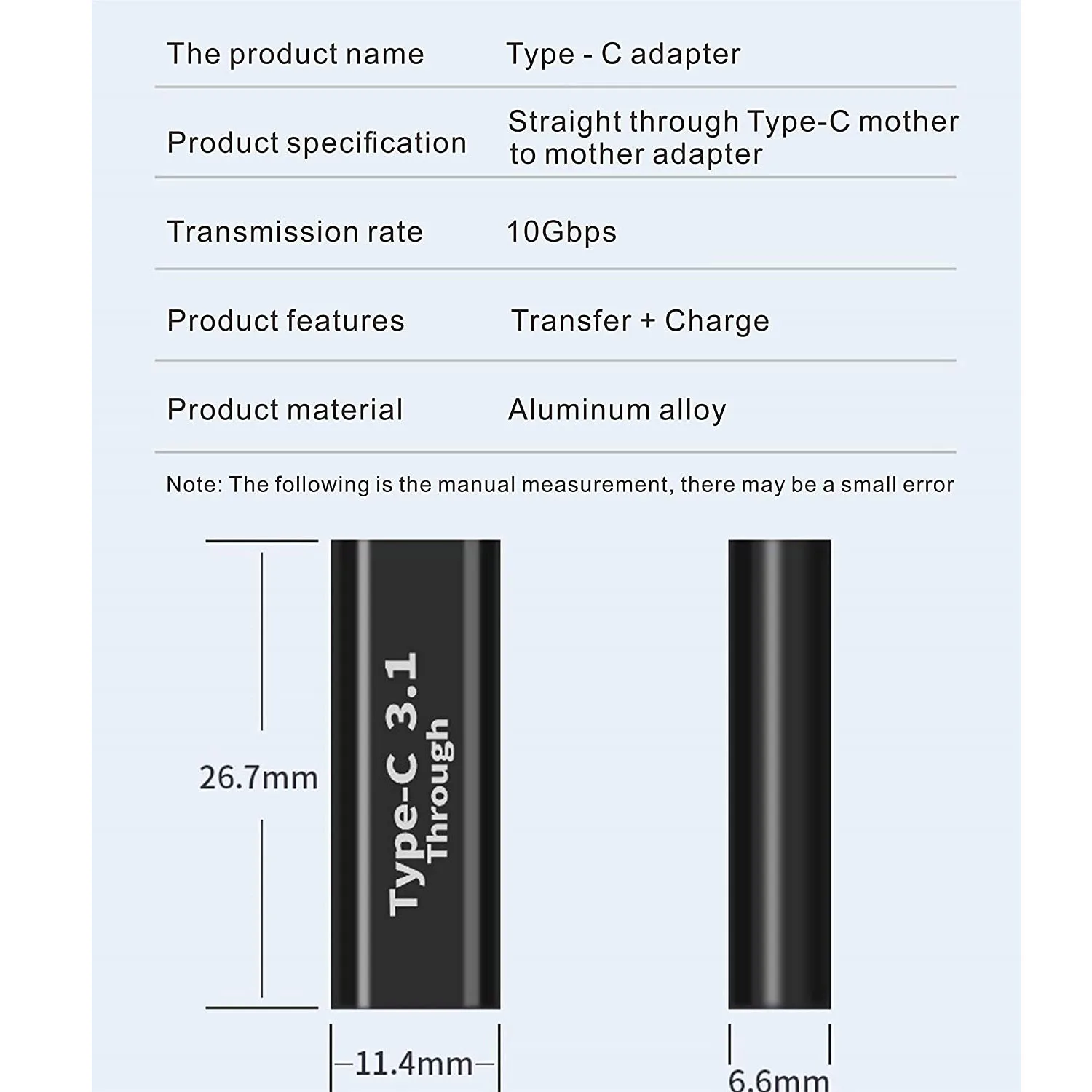10 шт. USB Type C 3.1 переходник мама на USB-C удлинитель расширения данных Гбит/с разъем