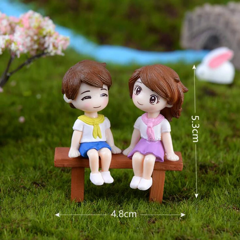 doll-9 Смола милая кукла для DIY кукольный домик аксессуары для влюбленных Пара кукольный домик украшение подарок игрушки для детей - Цвет: doll-9