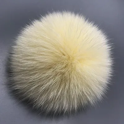Помпоны из меха енота для вязаной зимней шапки 13 см 15 | Аксессуары одежды