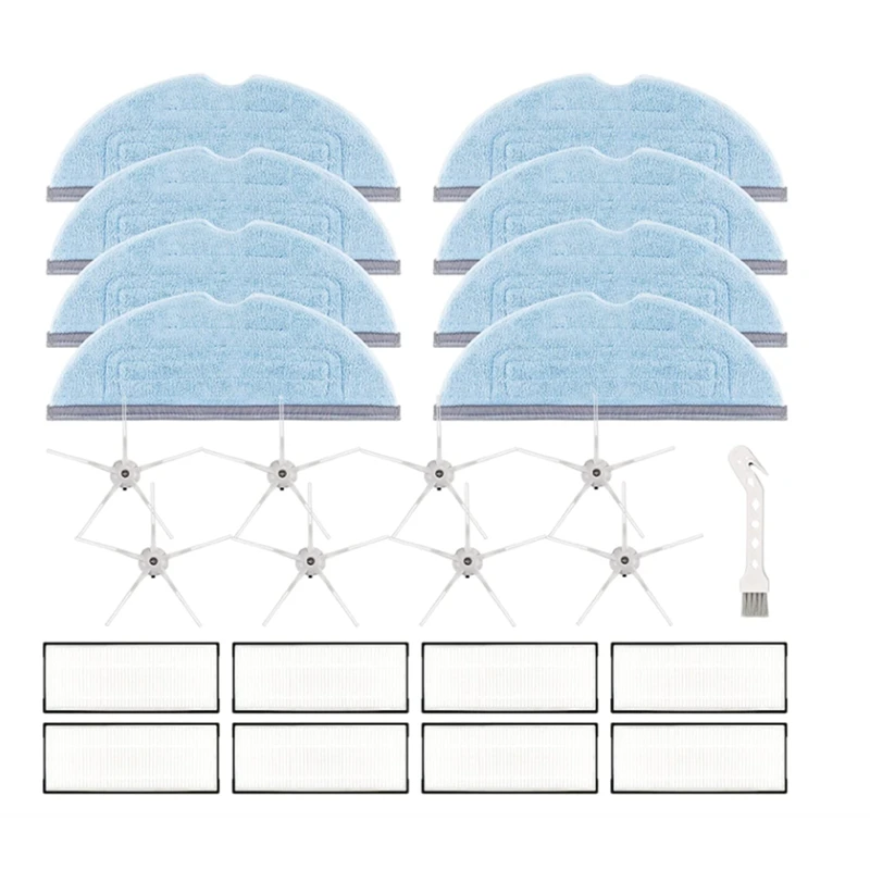 

Replace Parts for Xiaomi Roborock S7 T7 T7S T7Plus T7SPlus Vacuum Cleaner,8 Side Brushe,8 Filters,8 Wipes&Cleaning Brush