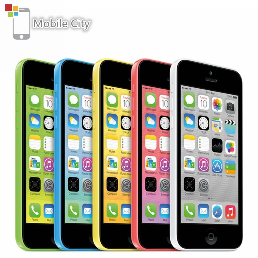 

Unlocked Apple iPhone 5C Dual Core 4.0" 8MP Mobile Phone 8GB/16GB/32GB ROM Apple IOS WiFi GPS WCDMA 3G Original Used Smartphone