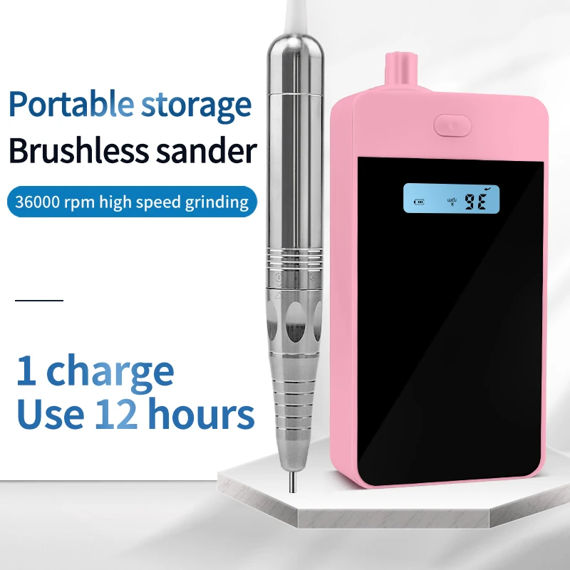 Бесщеточный Фрезер для ногтей сверлильный станок 35000 об/мин Перезаряжаемые