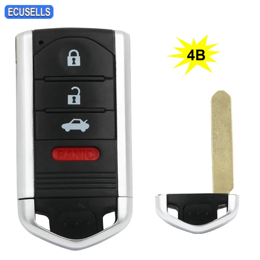3 + 1 Кнопка Автозапуск 4 кнопки дистанционного ключа оболочки Чехол Smart корпус для