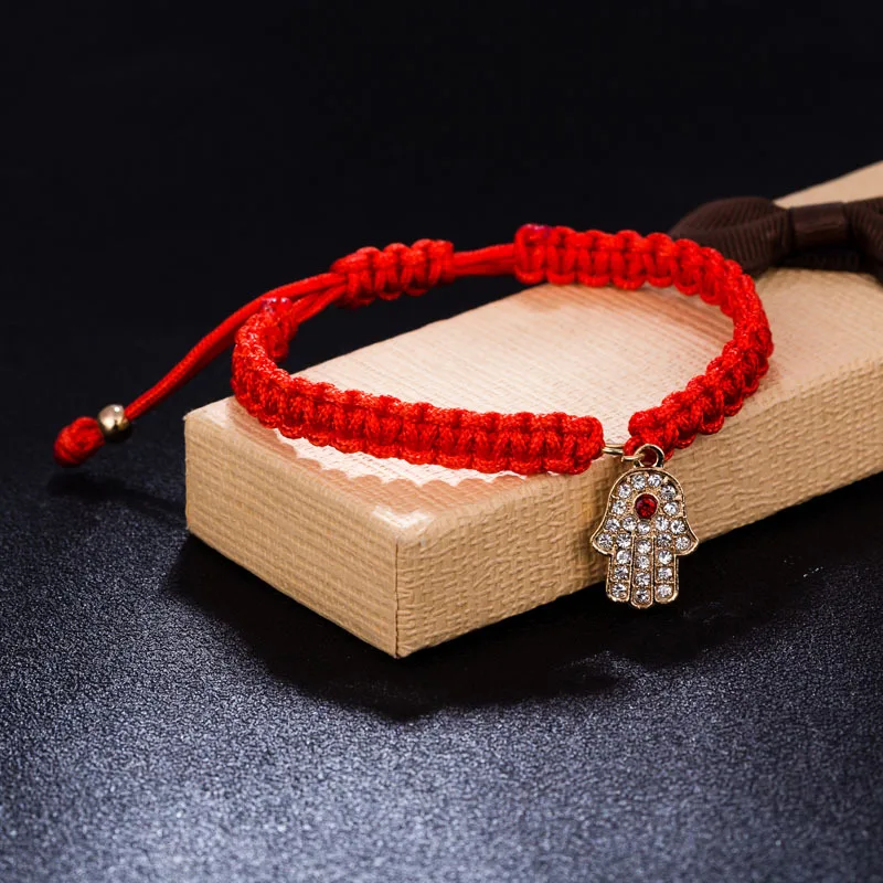 Турция с клипсами Дурной глаз Подвески в виде руки хамсы Браслет красная нить