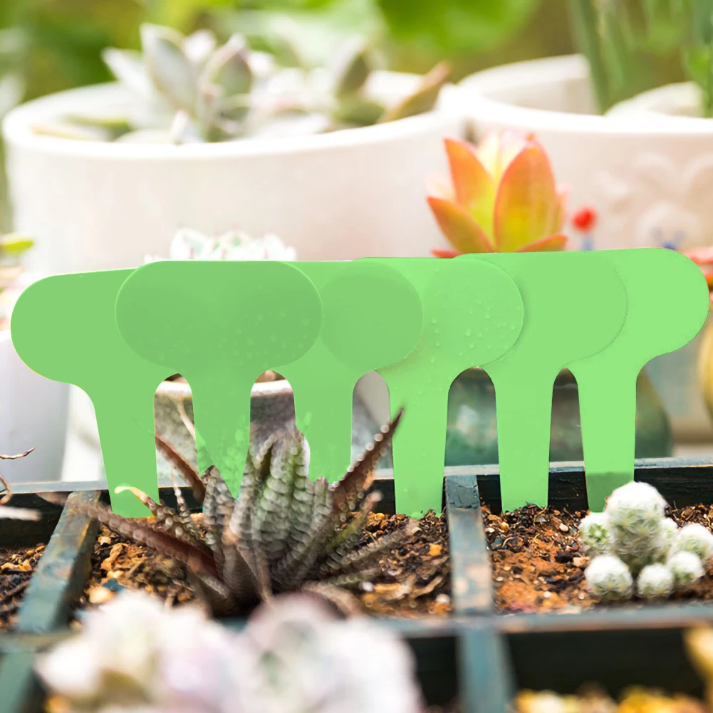 

100pcs Plastic Potted Plants Labels Mark T-type Plant Tag Reusable Flower Nursery Labels Mark Tags Gardening Sign Garden Supplie