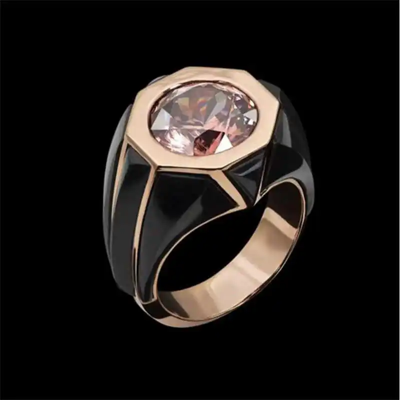 

New creative champagne Gemstone Ring Engagement Ring Wedding Gift