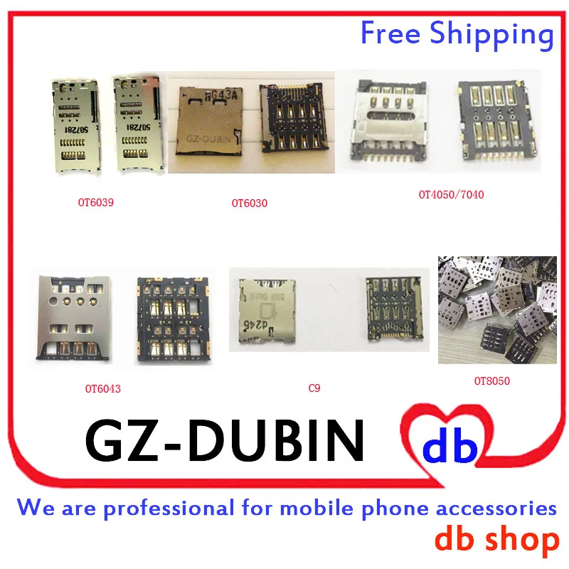 Для Alcatel 6039 OT6039 6030 4050 7040 C7 C9 6043 8050 4010 Q900 7047 6040 SD TF SIM-карта держатель слота часть |