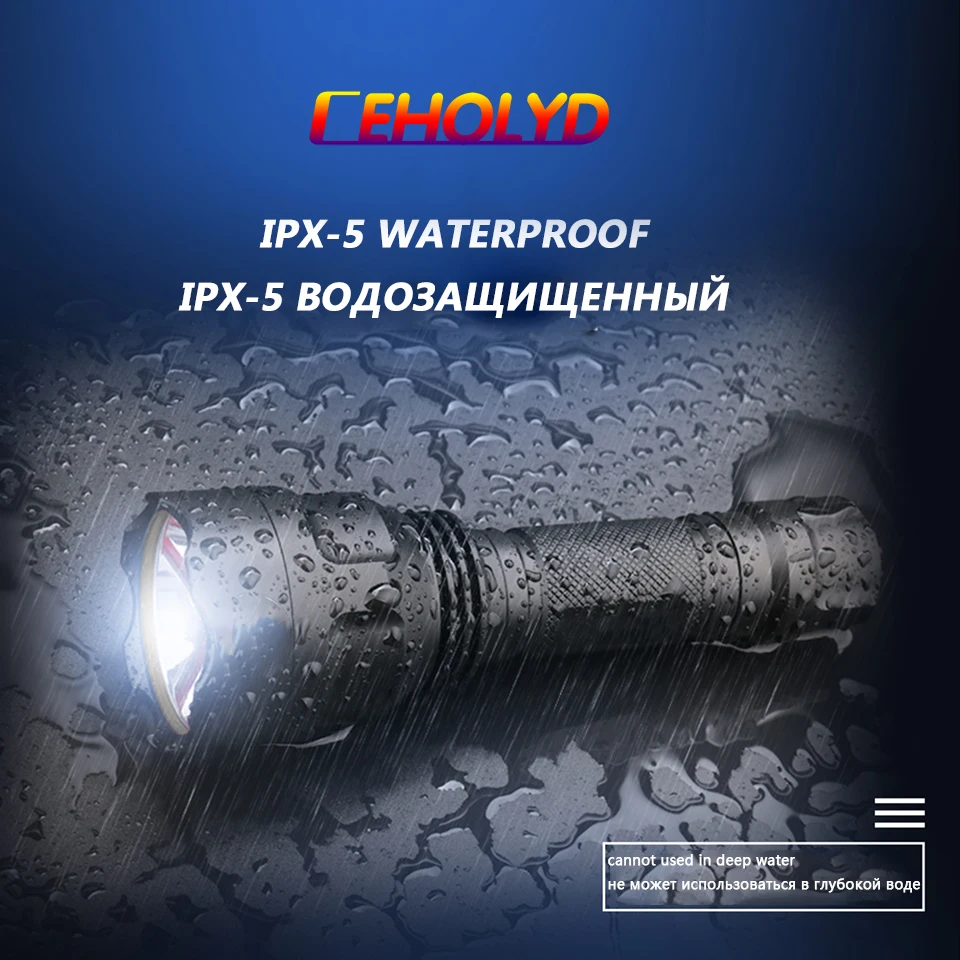 Супер-яркий светодиодный фонарик XHP50.2 5 режимов освещения фонарь Рик для ночной