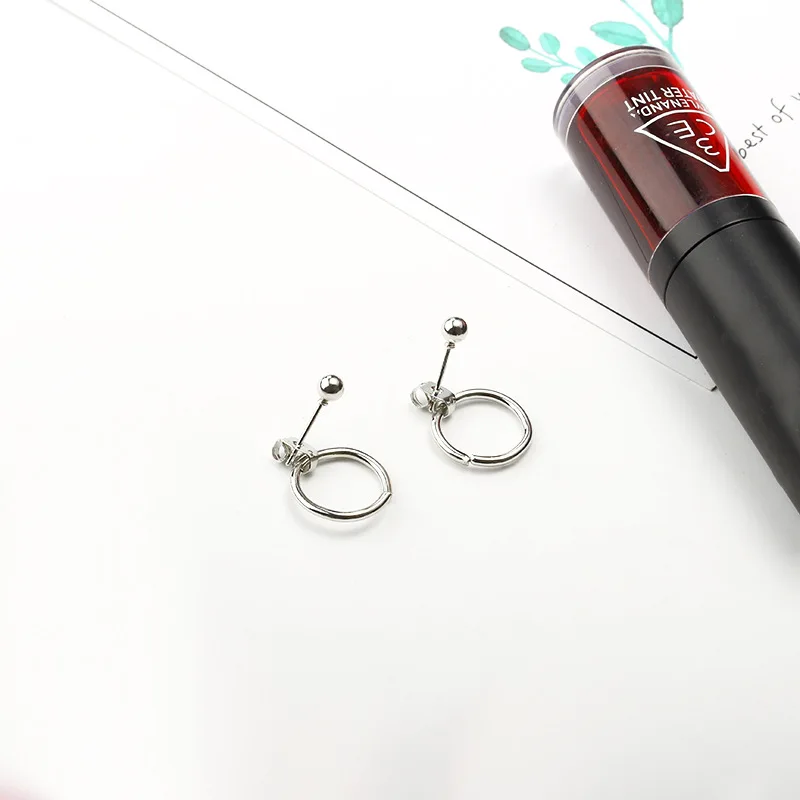 Новые Модные Простые геометрические круглые металлические серьги золотистого