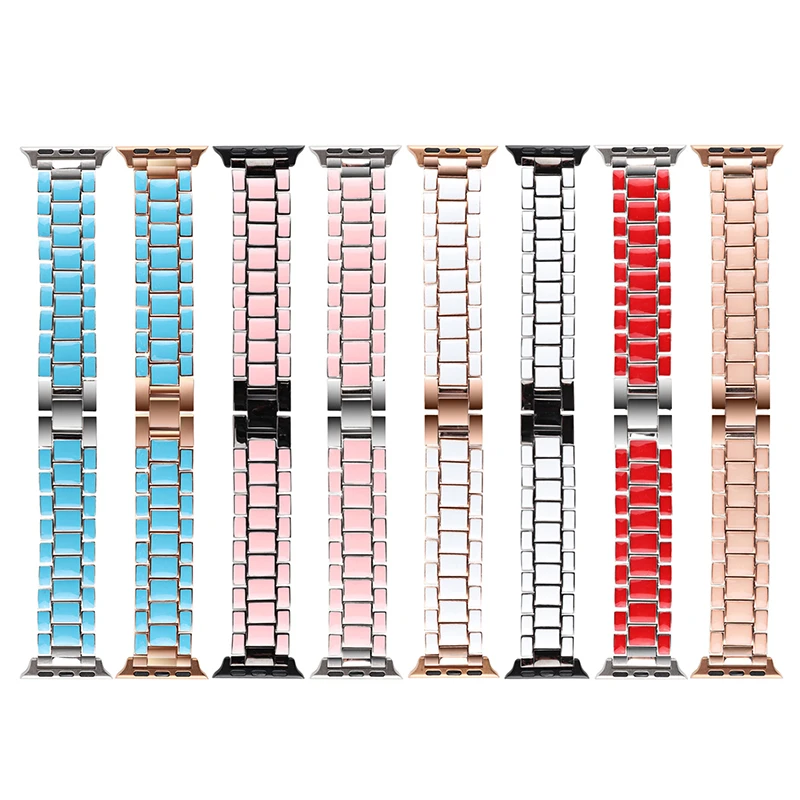 

Stainless Steel Metal Bracelet for Apple Watch 44mm band strap iWatch series SE 6 5 4 3 2 1 40mm Wristband 42mm 38mm Replacement