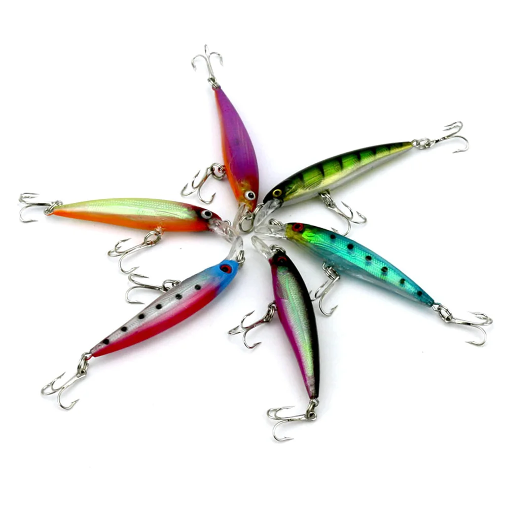 

Hengjia 1pcs 8cm 6g Laser Minnow Fishing Lure Rattling Diving Swimming Bait Artificial Hard Bait for Bass Pike
