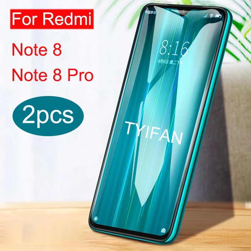 Закаленное стекло для Redmi Note 8 Pro 8pro 2 шт. Защитное экрана Xiaomi Ksiomi защитная пленка