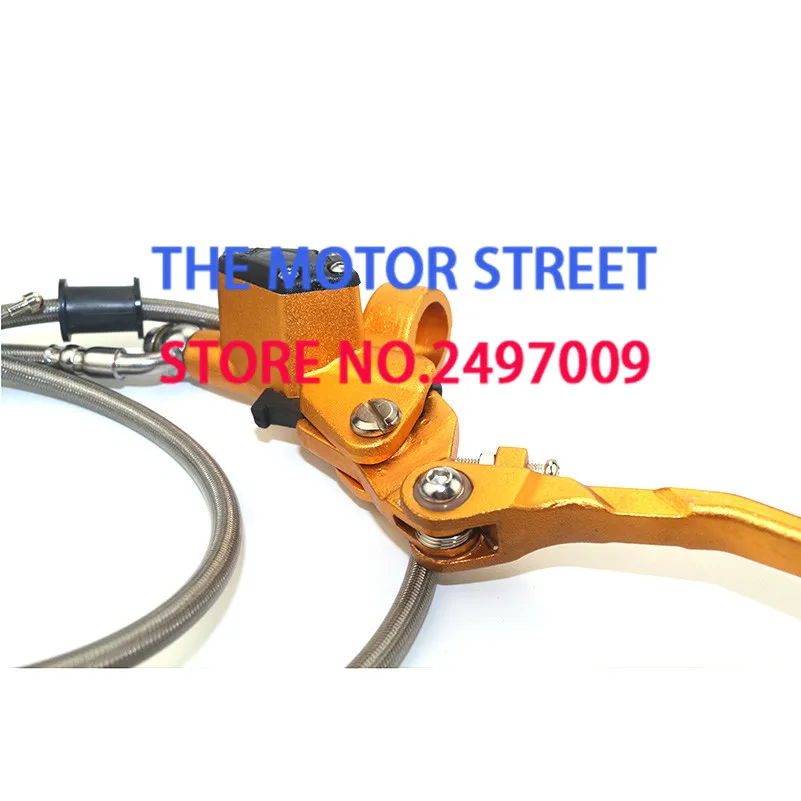 

gold Hydraulic clutch kit lever master cylinder & clutch& liquid hose cable for Off road Motorcycle Pit DirtBike