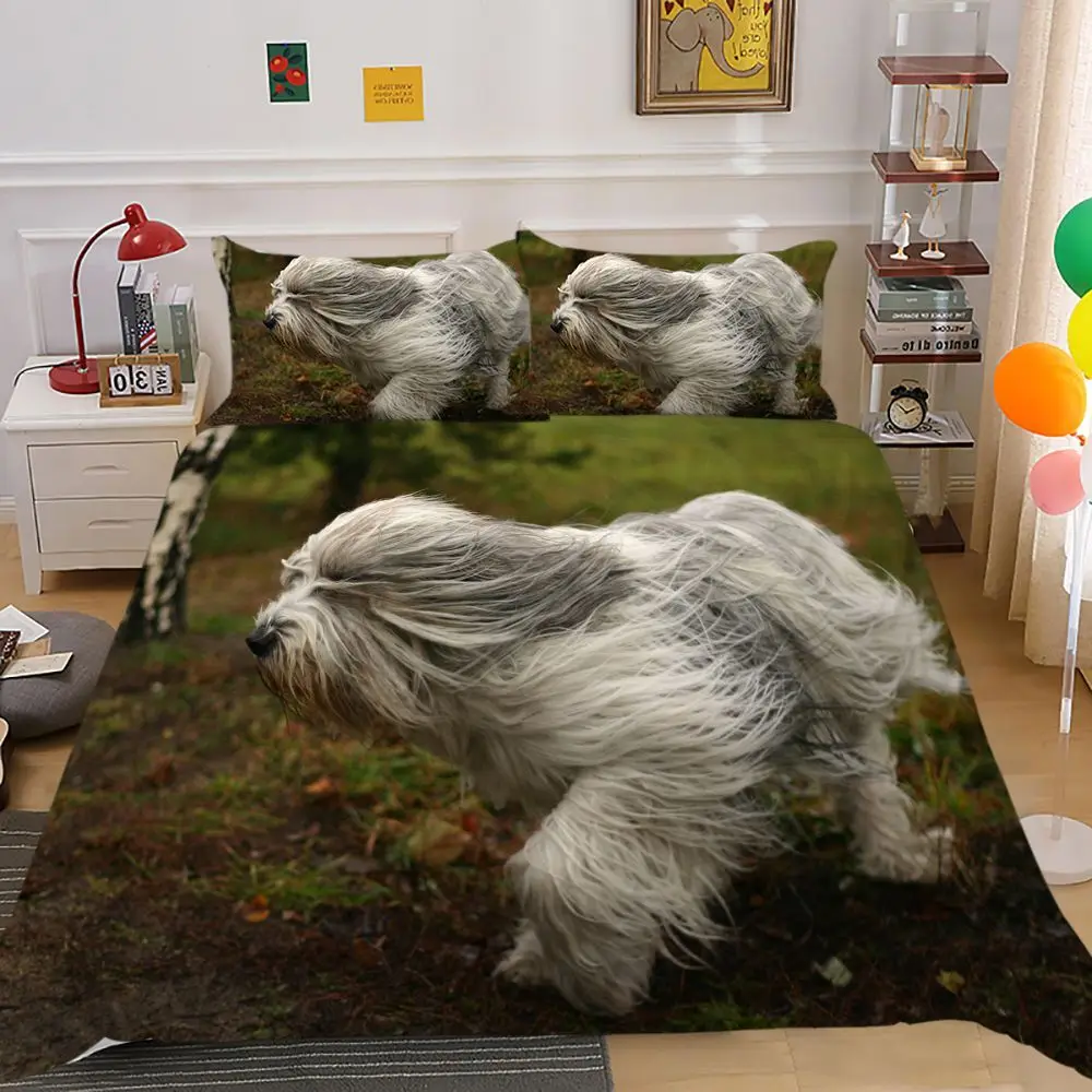 

Home Textile Animal Dog Bedding Sets 3D Print Duvet Cover Set King Queen Double Full Single Size